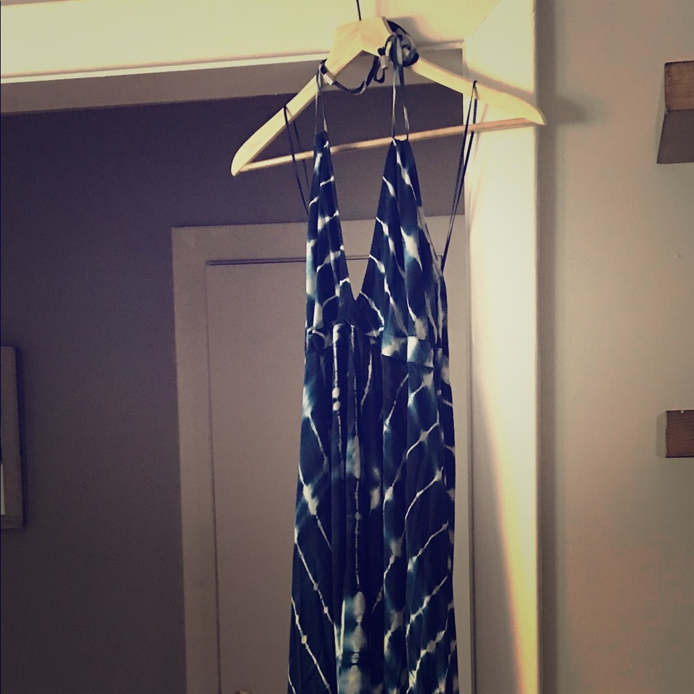 Island passage blue maxi dress